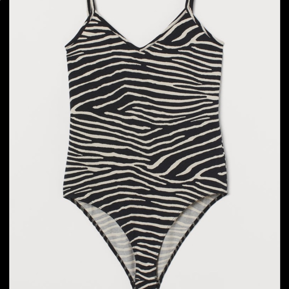 H&M zebra body suit